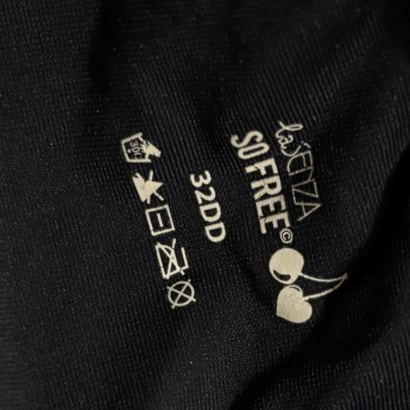 La Senza zebra print balconnette and lace bra with black rhinestones in centre. - Picture 3 of 4